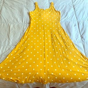 🌻 Yellow Polka Dot Swing Dress 🌻